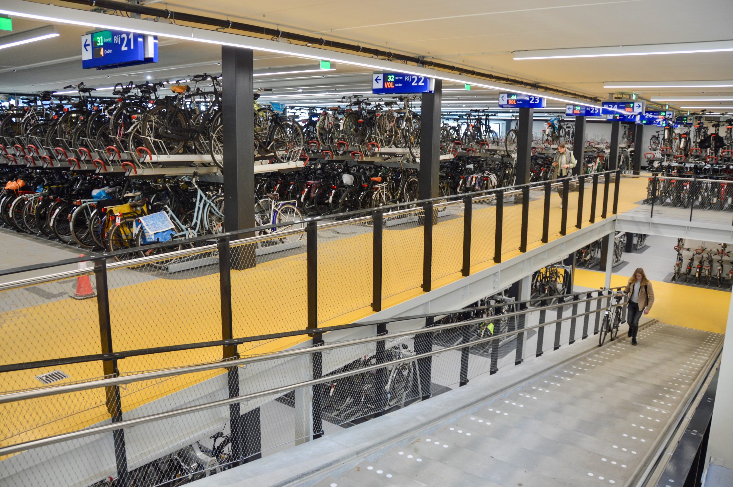 The bicycle parking facility at Ede-Wageningen Station in The Netherlands